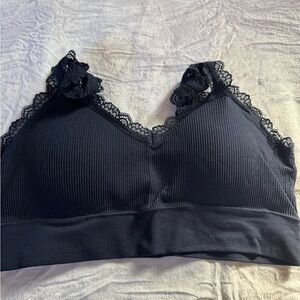 Maurices Navy Lace Trim Bralette